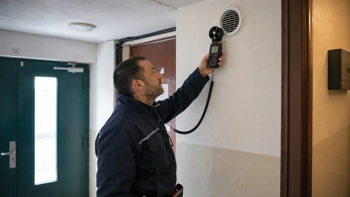 Contr&ocirc;le de ventilation dans un immeuble collectif